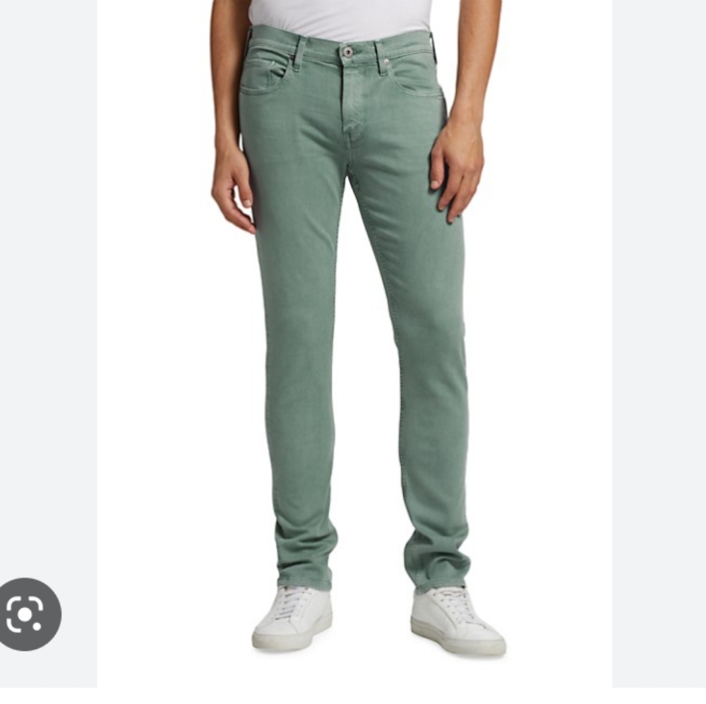 Paige Lennox Slim Light Green Jeans